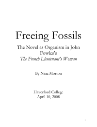 Freeing Fossils The Novel as Organism in John Fowles’s