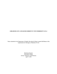 Thesis submitted to the Department of English, Haverford College in... requirements for the degree of Bachelor of Arts SULA