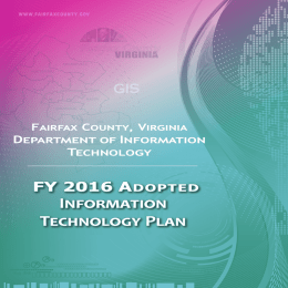 Information Technology Plan FY 2016 A GIS