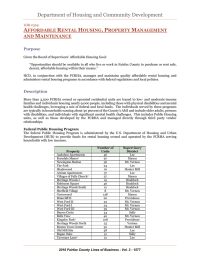 Department of Housing and Community Development A R H