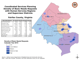 Coordinated Services Planning Density of Basic Needs Requests with Human Servcies Regions