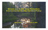 Stream and Buffer Area Protection: Environmental Quality Corridor Policy  Noel Kaplan