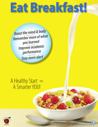 Eat Breakfast! A Healthy Start  = A Smarter YOU!