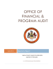 OFFICE OF FINANCIAL &amp; PROGRAM AUDIT