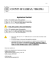 COUNTY OF FAIRFAX, VIRGINIA  Application Checklist