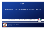EQAC Watershed Management Plan Project Update Working for You!