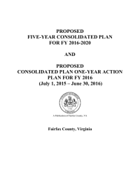 PROPOSED FIVE-YEAR CONSOLIDATED PLAN FOR FY 2016-2020