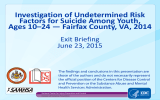 Investigation of Undetermined Risk Factors for Suicide Among Youth,