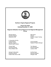 Northern Virginia Regional Projects Fiscal Year 2010 Ending December 31, 2009