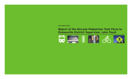 Report of the McLean Pedestrian Task Force to OctOber 2009