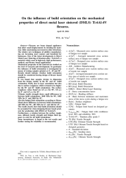 On the influence of build orientation on the mechanical