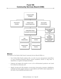 Fund 106 Community Services Board (CSB)