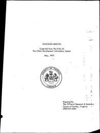 STANDARD REPORTS Compiled From The Files Of The Urban Development Information System