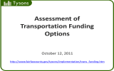 Assessment of Transportation Funding Options Tysons