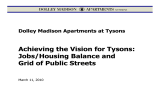 Achieving the Vision for Tysons: Jobs/Housing Balance and Grid of Public Streets