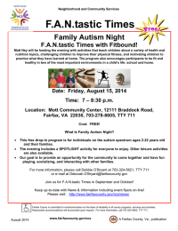 F.A.N.tastic Times Family Autism Night F.A.N.tastic Times with Fitbound!