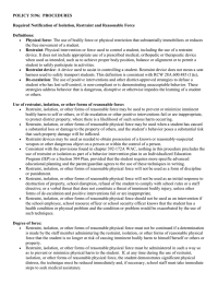 POLICY 5196:  PROCEDURES Definitions: