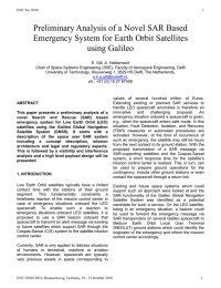 ABSTRACT values  of  several  hundred  million ... Extending  existing  or  planned  SAR ... handle  LEO  spacecraft  anomalies  is ...