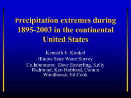 recipitation extremes during 1895-2003 in the continental United States P