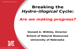 Breaking the Hydro-illogical Are we making progress? Donald A. Wilhite, Director