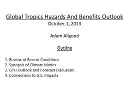 Global Tropics Hazards And Benefits Outlook October 1, 2013  Adam Allgood