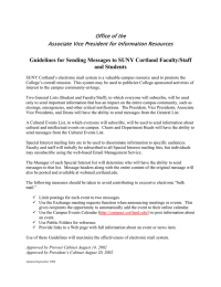 Guidelines for Sending Messages to SUNY Cortland Faculty/Staff and Students