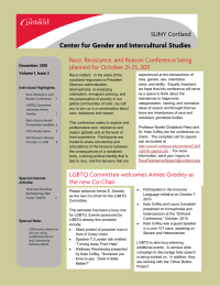 Center for Gender and Intercultural Studies  planned for October 21-23, 2011