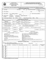 EMPLOYEE BENEFITS DIVISION  NYS HEALTH INSURANCE TRANSACTION FORM PS-404 (10/06)