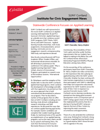 Institute for Civic Engagement News SUNY Cortland