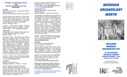 Michigan Michigan Archaeology Month 2008