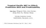 Tropical Pacific SST in CFSv2: Prediction Skill and Predictability