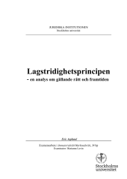 Lagstridighetsprincipen  - en analys om gällande rätt och framtiden