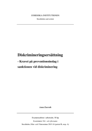 Diskrimineringsersättning - Kravet på preventionsinslag i sanktionen vid diskriminering