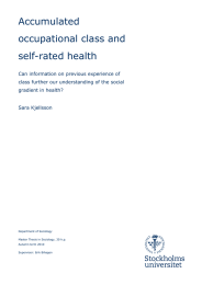 Accumulated occupational class and self-rated health