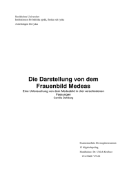 Die Darstellung von dem Frauenbild Medeas Fassungen