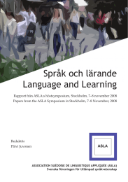 Språk och lärande Language and Learning