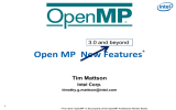 Open MP  New Features * Tim Mattson