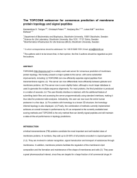 The  TOPCONS  webserver  for  consensus ... protein topology and signal peptides