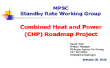 Combined Heat and Power (CHP) Roadmap Project MPSC Standby Rate Working Group