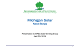Michigan Solar  Next Steps Presentation to MPSC Solar Working Group