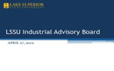LSSU Industrial Advisory Board APRIL 27, 2012