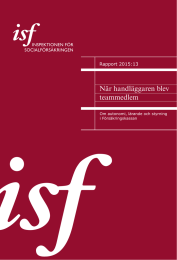 isf När handläggaren blev teammedlem Rapport 2015:13