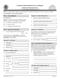 Freedom of Information/Privacy Act Request Part 1.  Type of Request USCIS