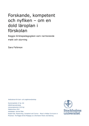 Forskande, kompetent och nyfiken – om en dold läroplan i