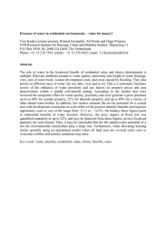 Tom Kauko (contact person), Roland Goetgeluk, Ad Straub and Hugo... OTB Research Institute for Housing, Urban and Mobility Studies, Thijsseweg... Presence of water in residential environments – value for money?