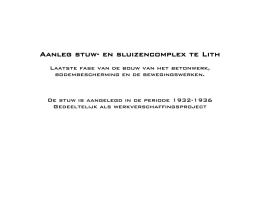 Aanleg stuw- en sluizencomplex te Lith