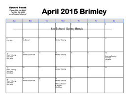 April 2015 Brimley —————————————No School: Spring Break—————————— Upward Bound Phone: 906-635-2590