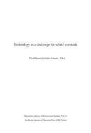 enge for school curricula Technology as a chall