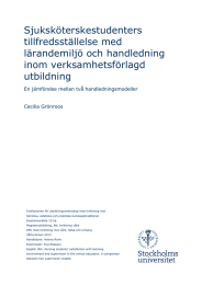 Sjuksköterskestudenters tillfredsställelse med lärandemiljö och handledning inom verksamhetsförlagd