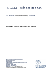 -L,L,L,I,I – står det liten här?  -En studie av i förskolan.